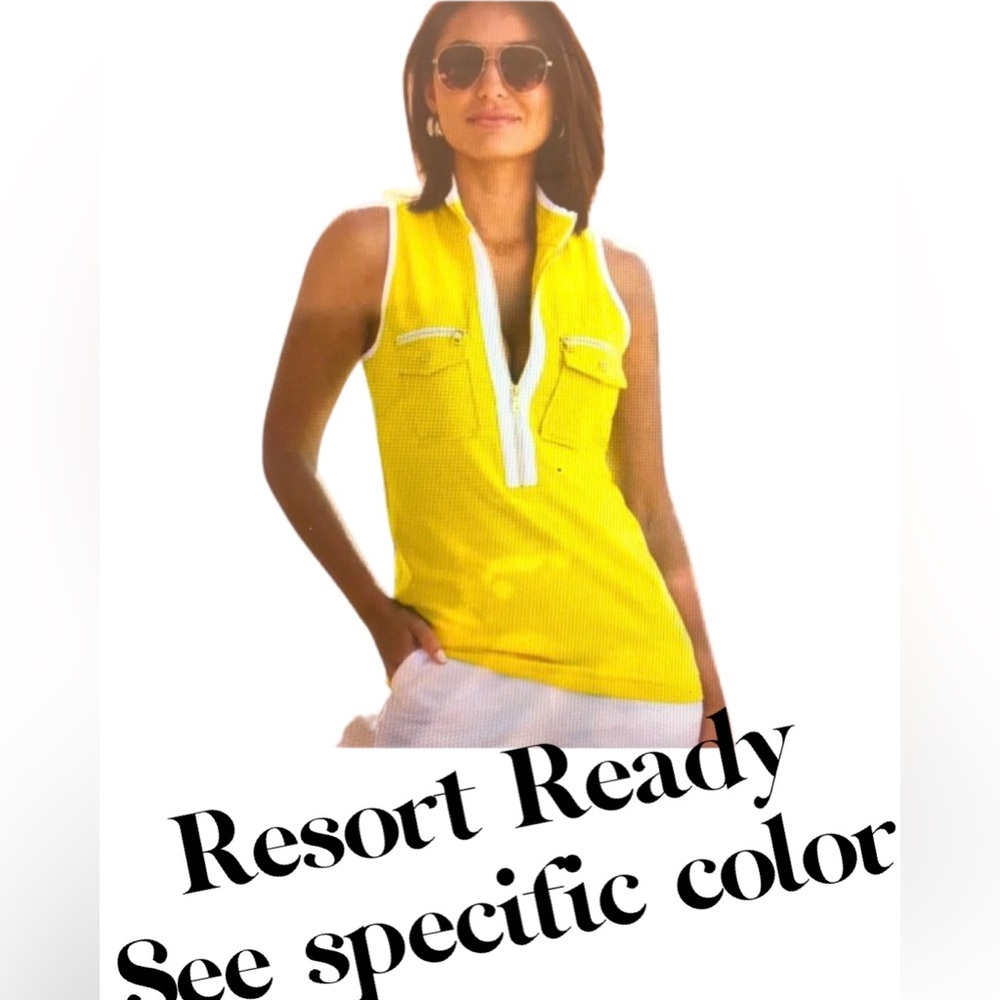 Orange/coral “bird of paradise color”Sleeveless chic zip tank NWT IN PACKAGE